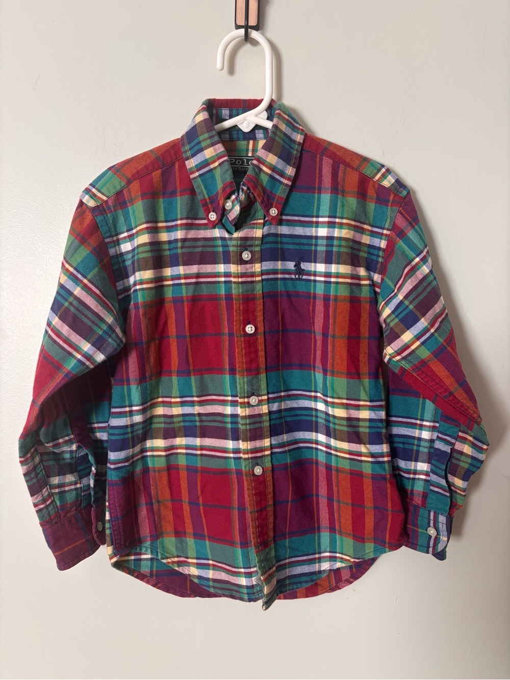 Polo Ralph Lauren Boys Plaid Cotton Button Down Shirt Size‎ 6
